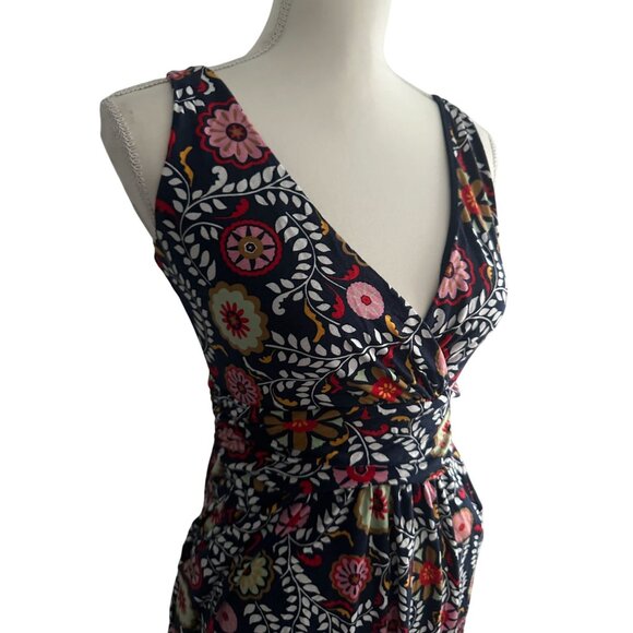 BODEN Multicolor Floral V Neck Dress Size US 4P - Picture 2 of 8